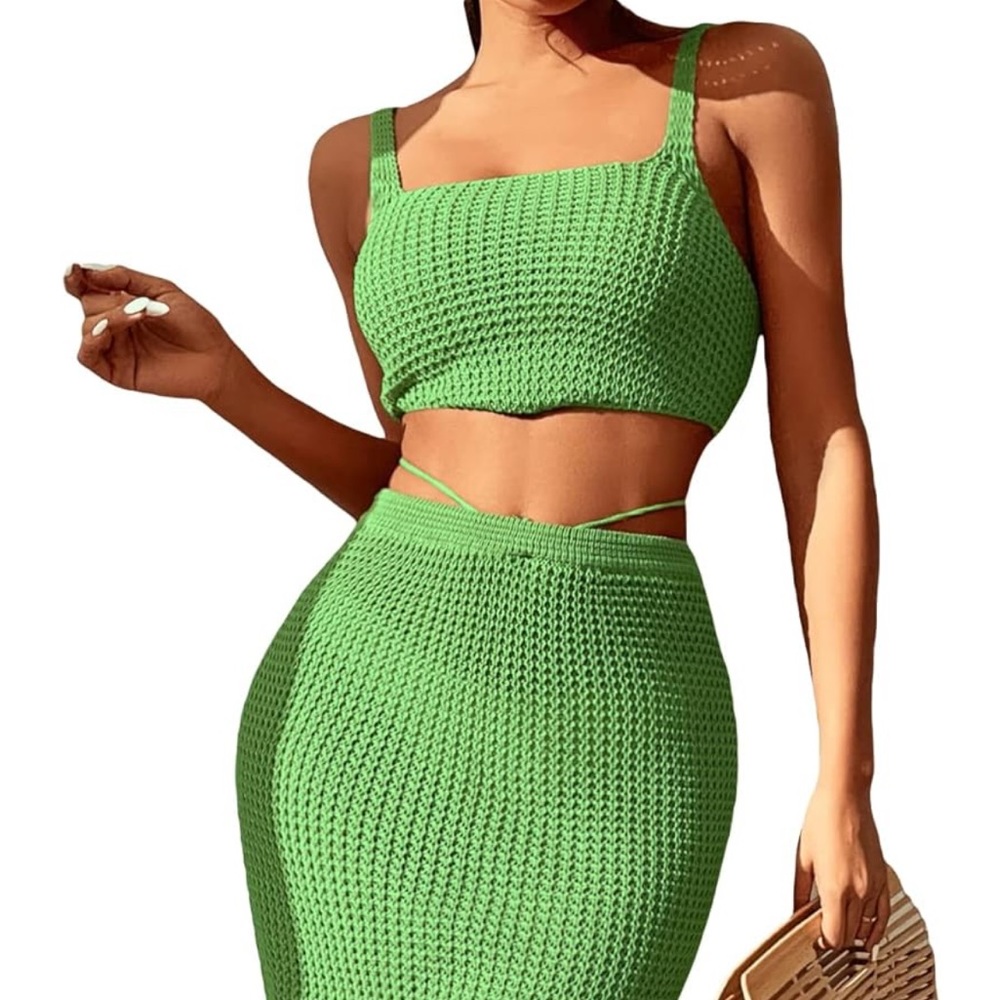Crochet skirt set